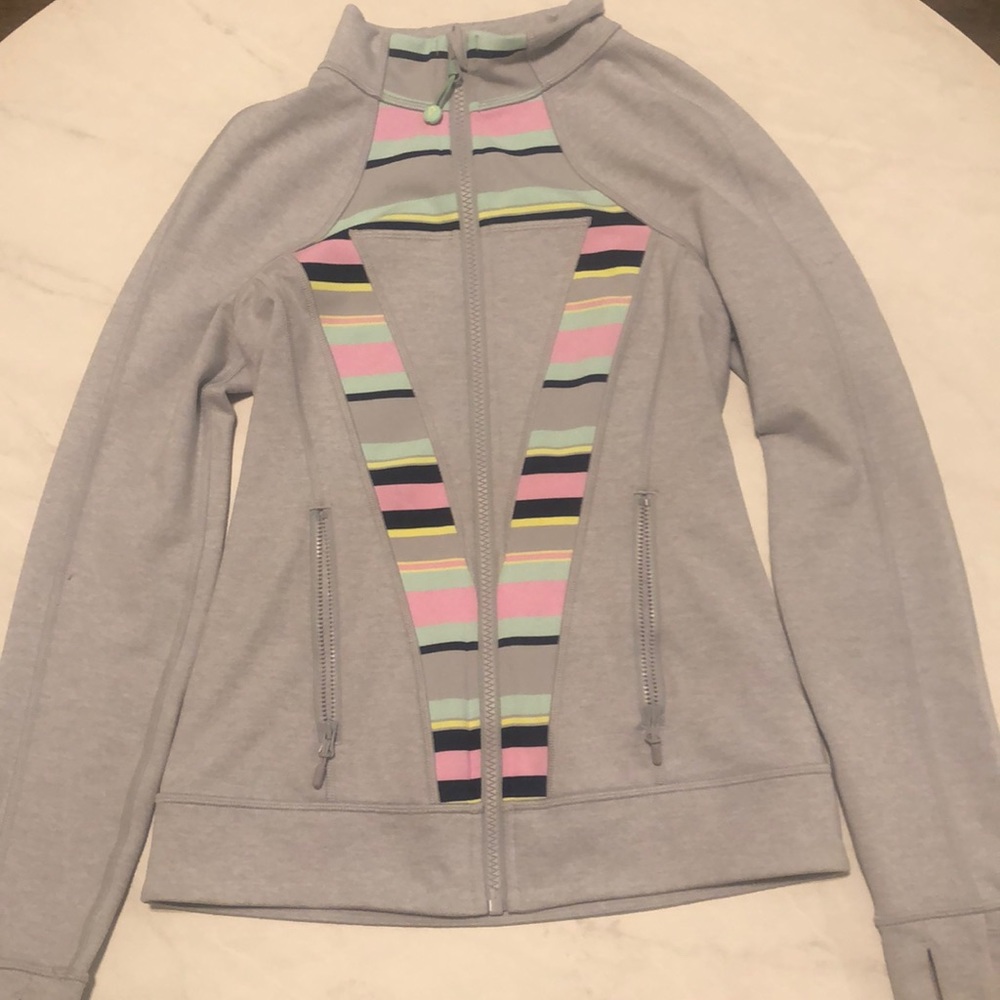 gray ivivva jacket which is kids lululemon size 12